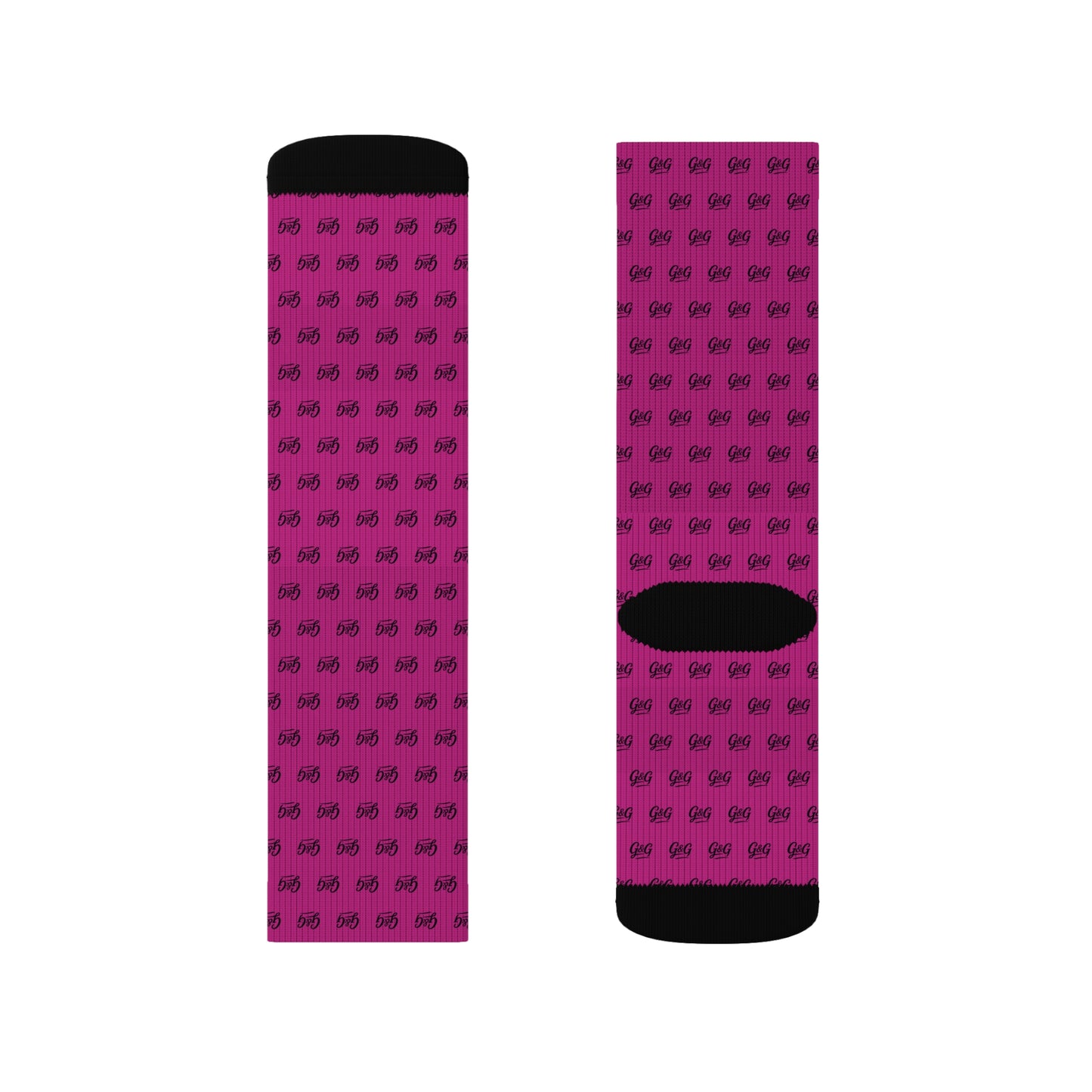 G&G "Monogram" Socks - Pink