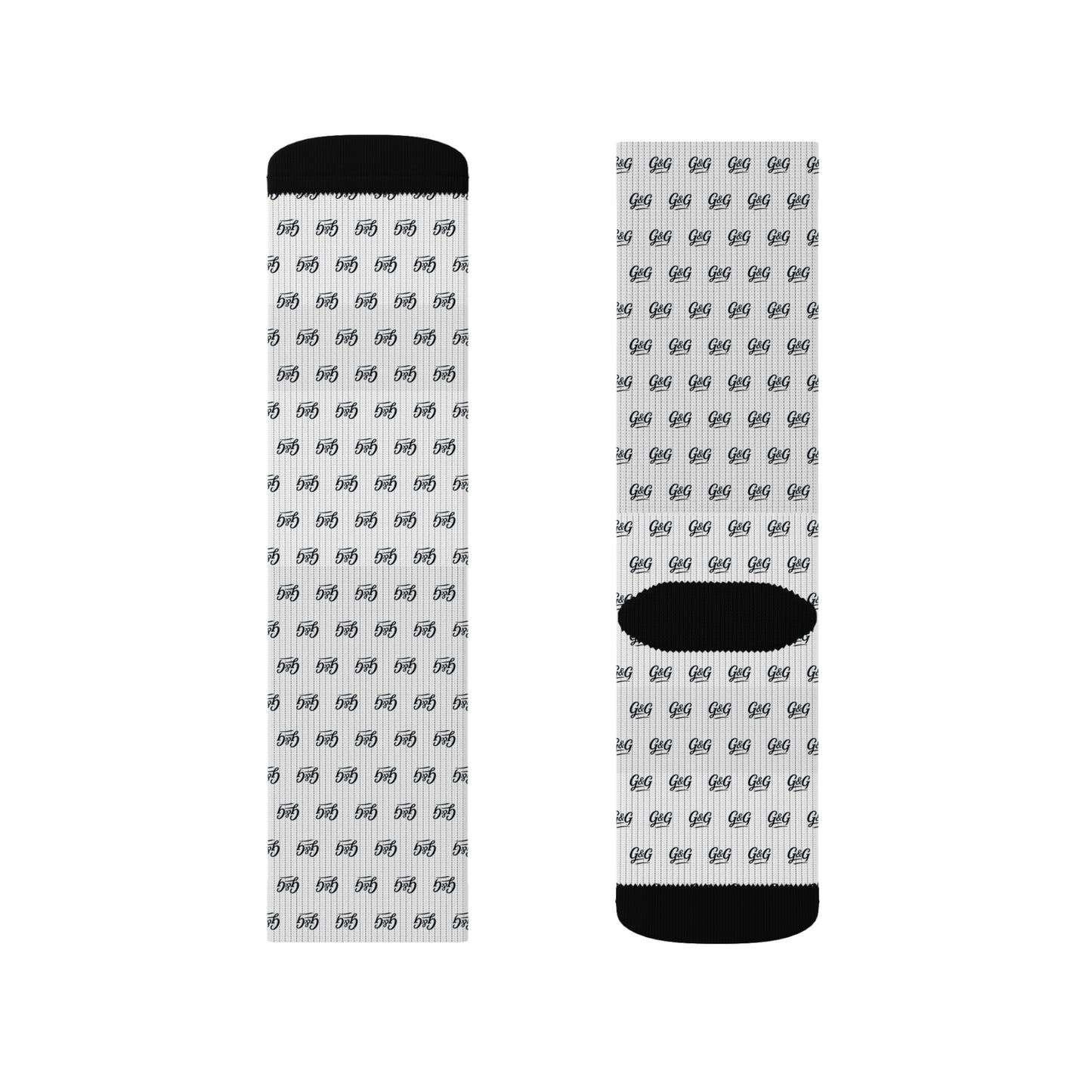 G&G "Monogram" Socks - White