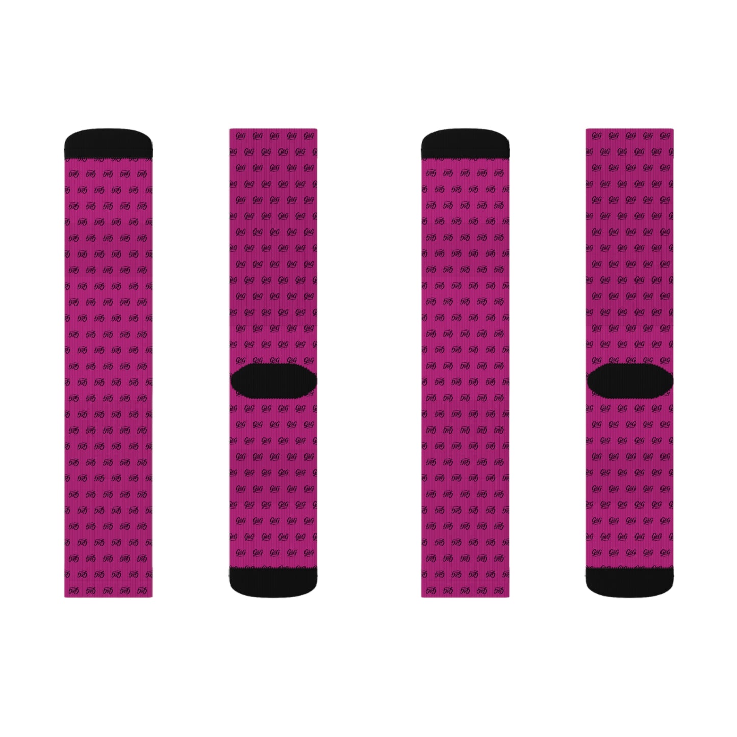 G&G "Monogram" Socks - Pink