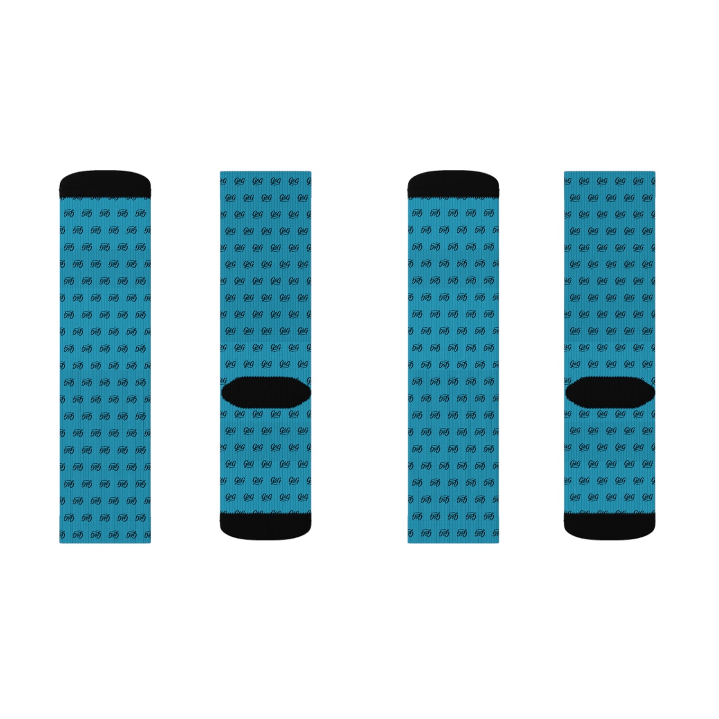 G&G "Monogram" Socks - Turquoise