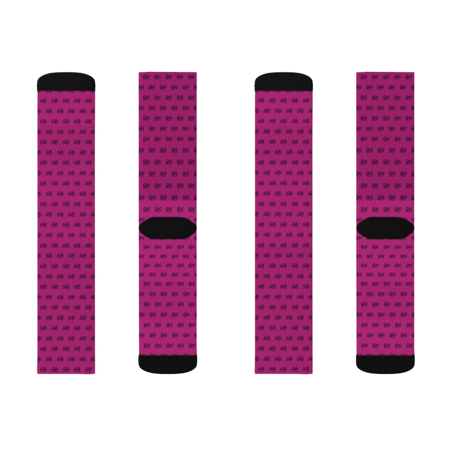 G&G "Monogram" Socks - Pink