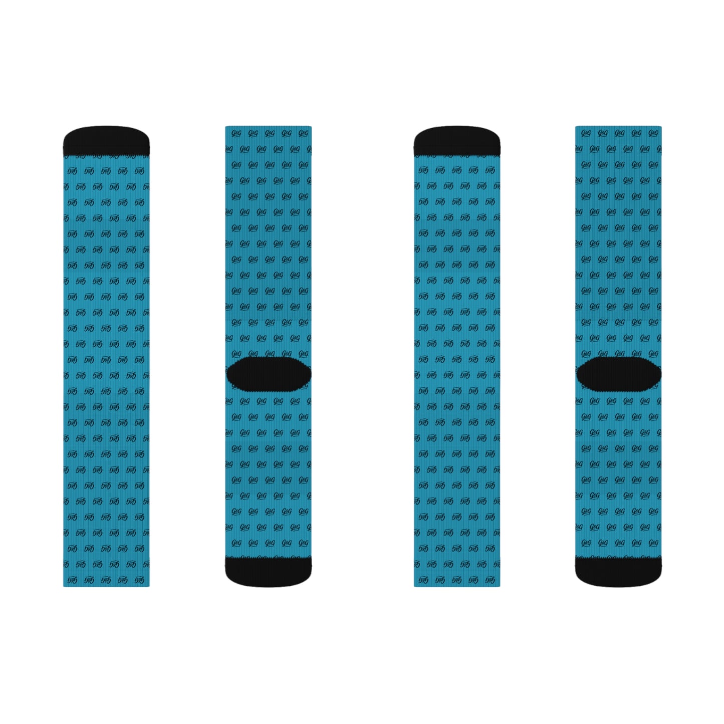 G&G "Monogram" Socks - Turquoise