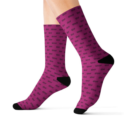G&G "Monogram" Socks - Pink