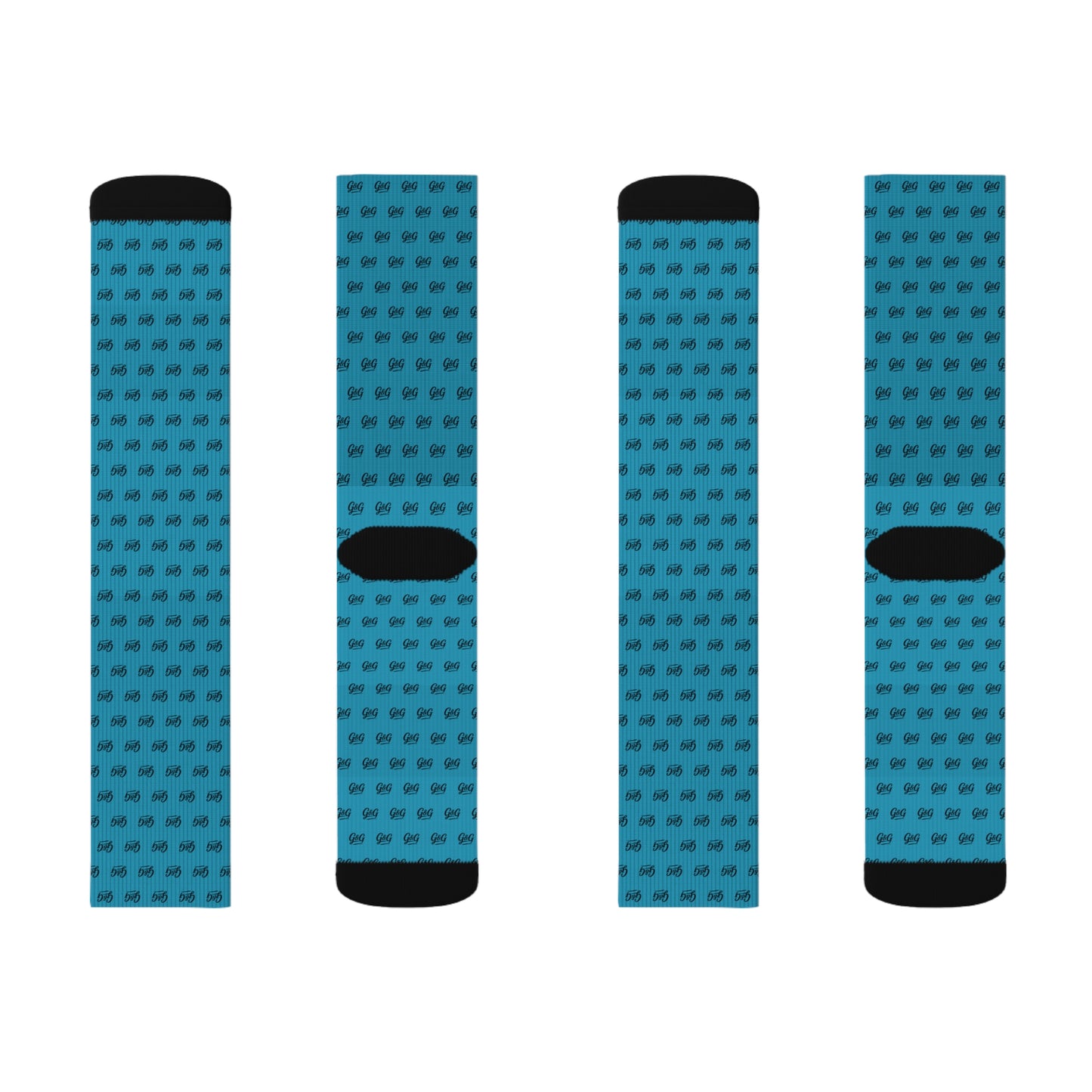 G&G "Monogram" Socks - Turquoise