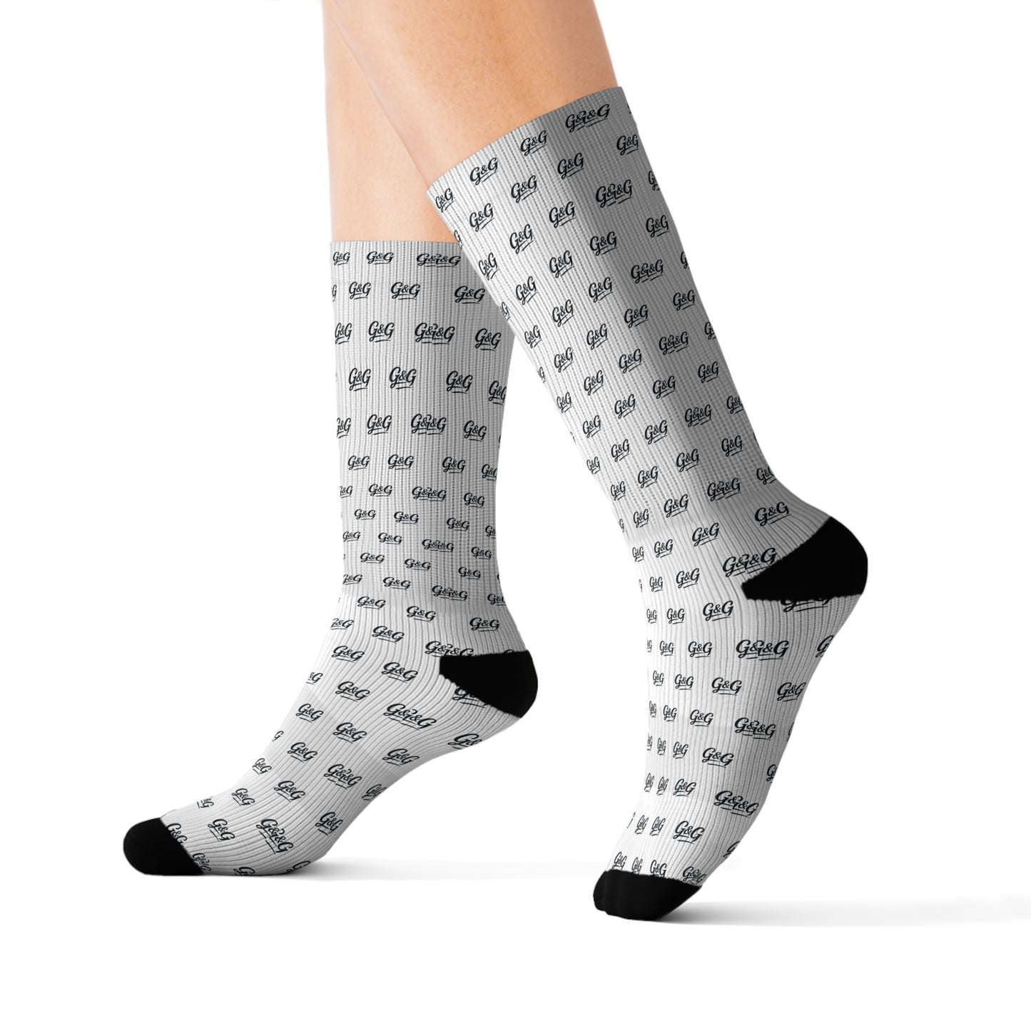 G&G "Monogram" Socks - White