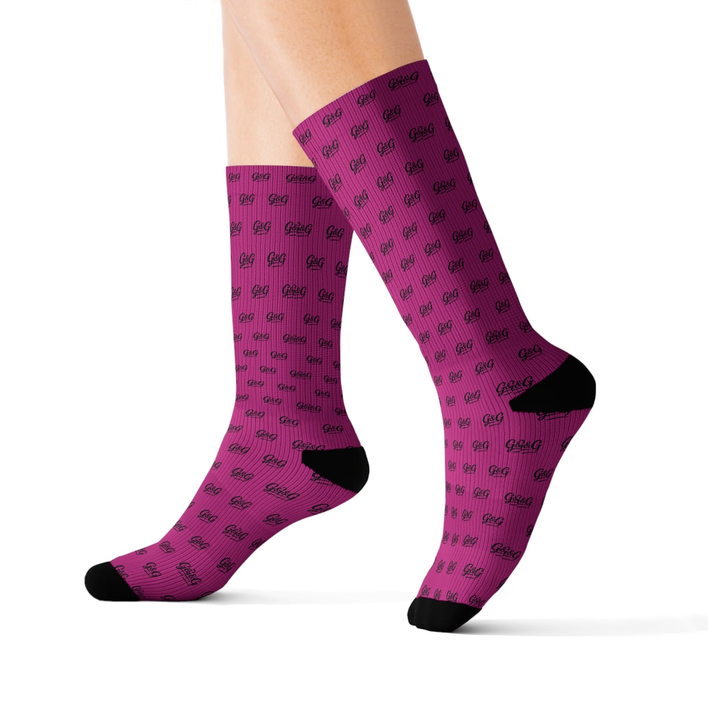 G&G "Monogram" Socks - Pink