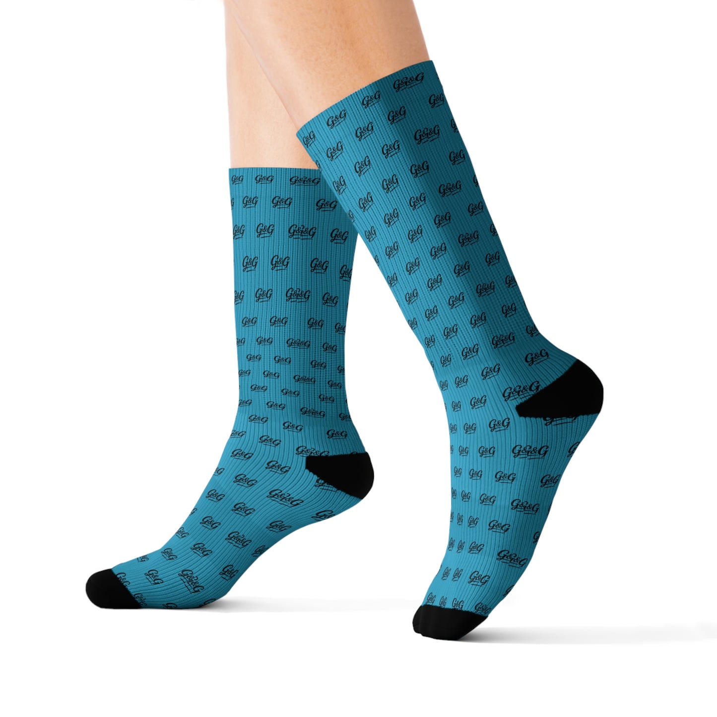 G&G "Monogram" Socks - Turquoise
