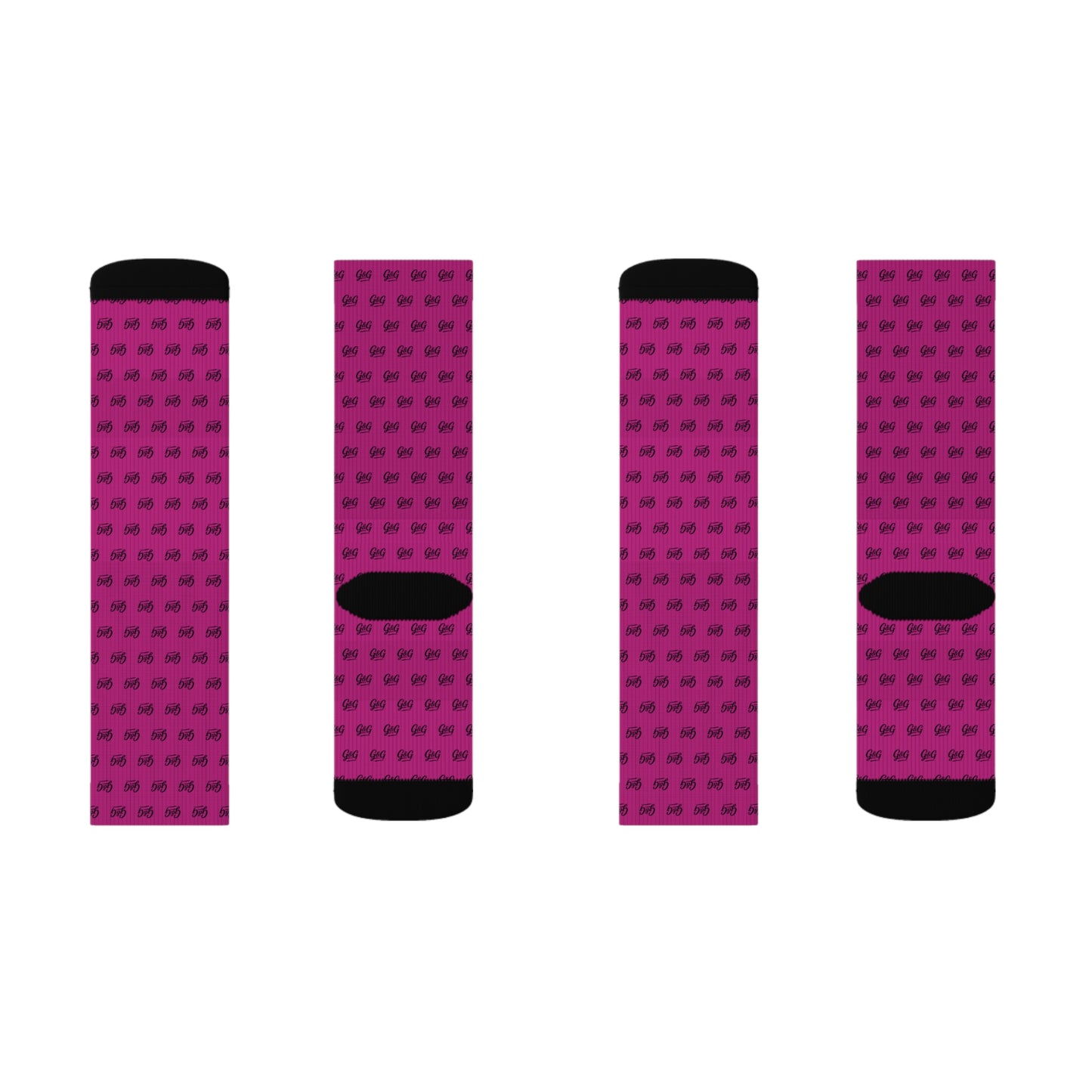G&G "Monogram" Socks - Pink