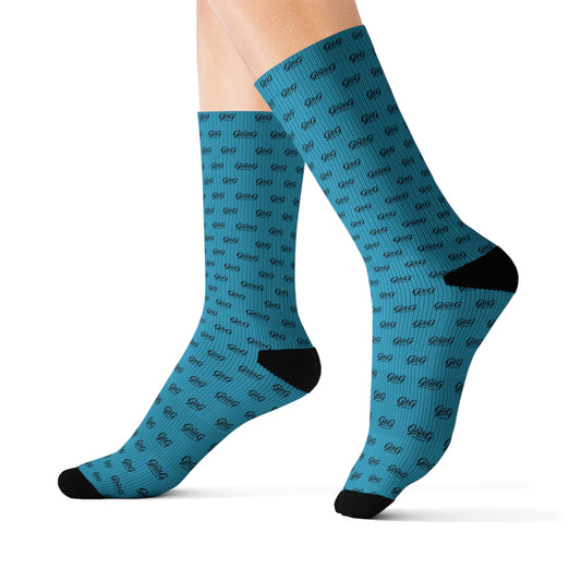 G&G "Monogram" Socks - Turquoise
